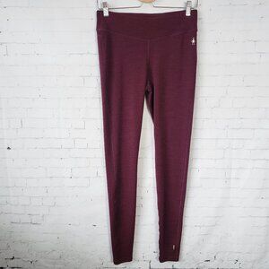 Smartwool Merino 250 Womens Base Layer Leggings Size M Maroon Stretch Gorpcore